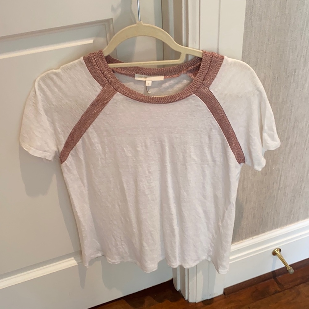 Maje Pink & White Tee 2